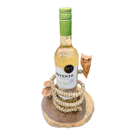 WHO GIVES A HOOT, WINE BOTTLE HOLDER