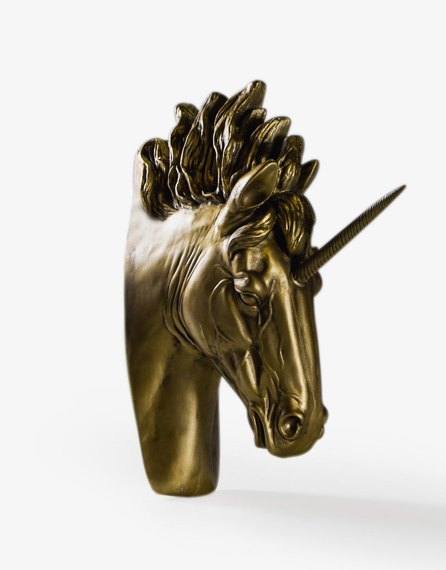 Pink Poodle Dog Holding Gold Tray