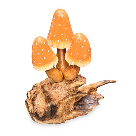 ORANGE WITCHES HAT MUSHROOMS 12CM