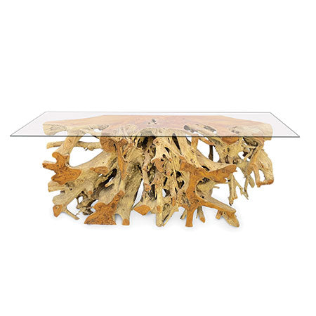 Root Console Table Large with glass 175cm x 55cm