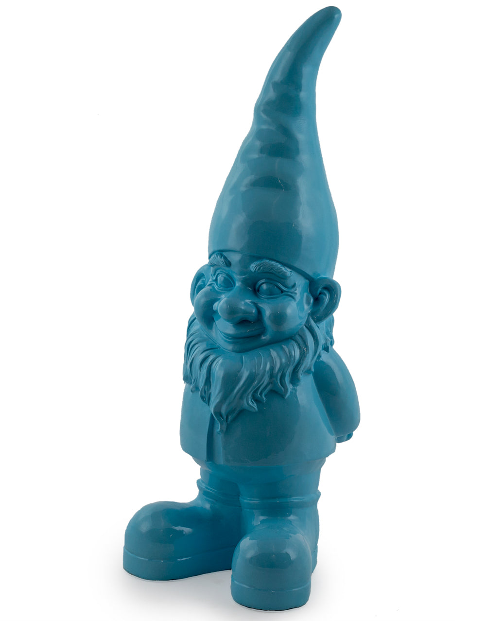 Giant Bright Blue Standing Gnome Figure