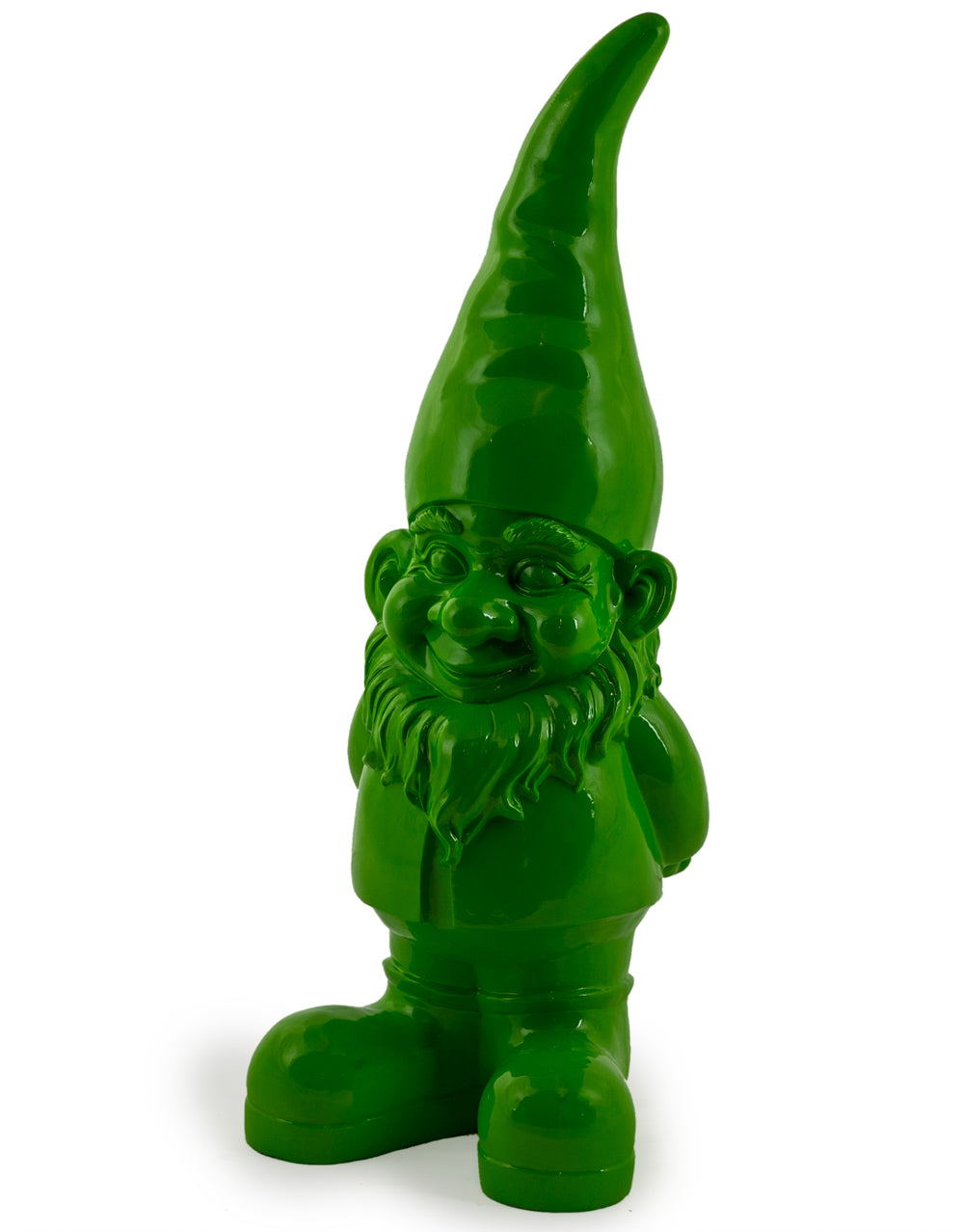 Giant Bright Green Standing Gnome Figure