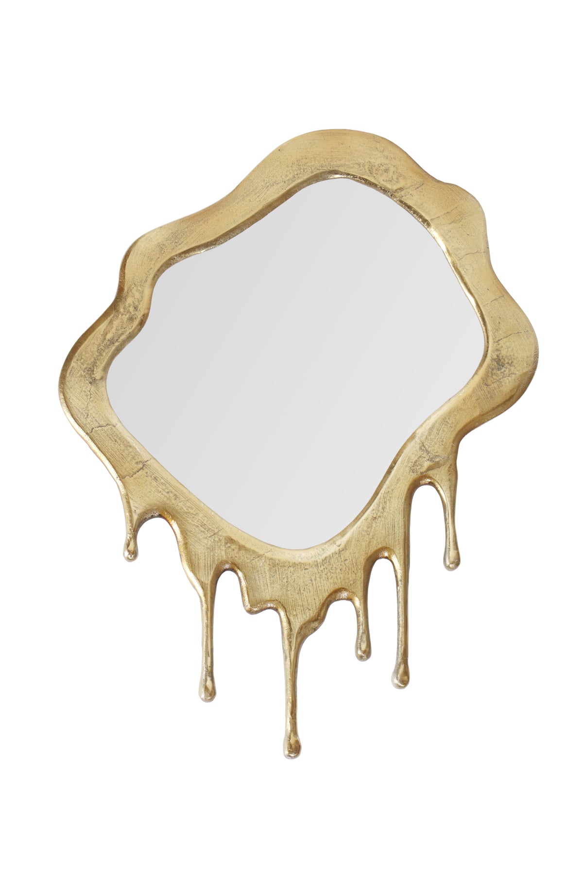 Large Gold "Dali" Drip Aluminium Wall Mirror