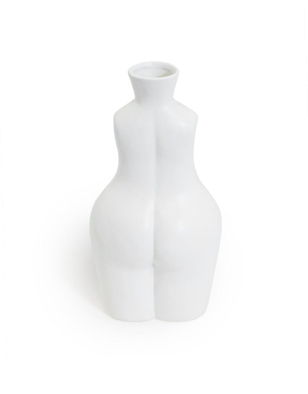 Matt White Medium Female Body Ceramic Stem Vase