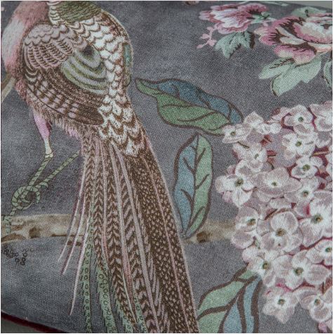 Floral Partridge Tassel Cushion