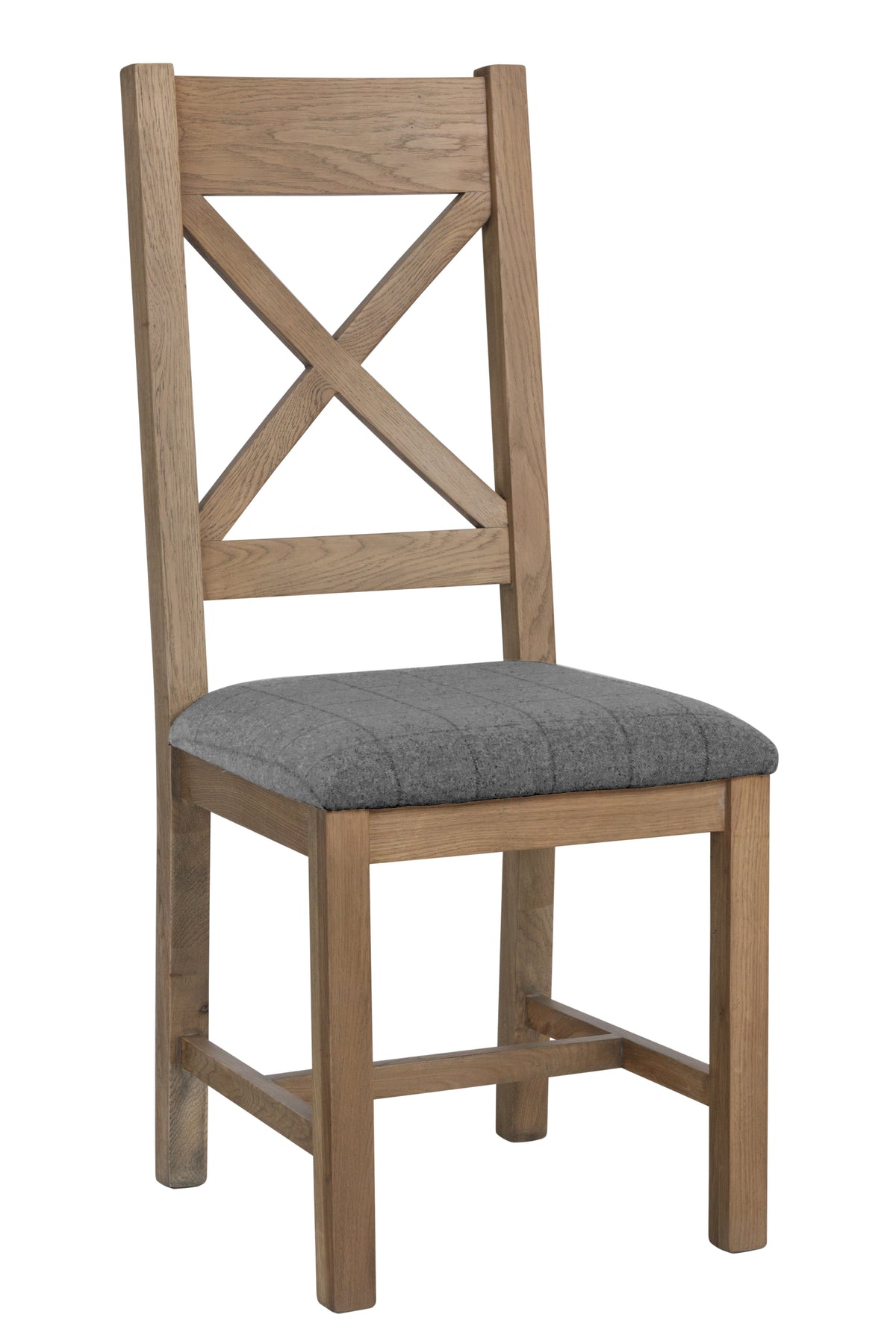 Horner Cross Back Fabric Seat Dining Chair