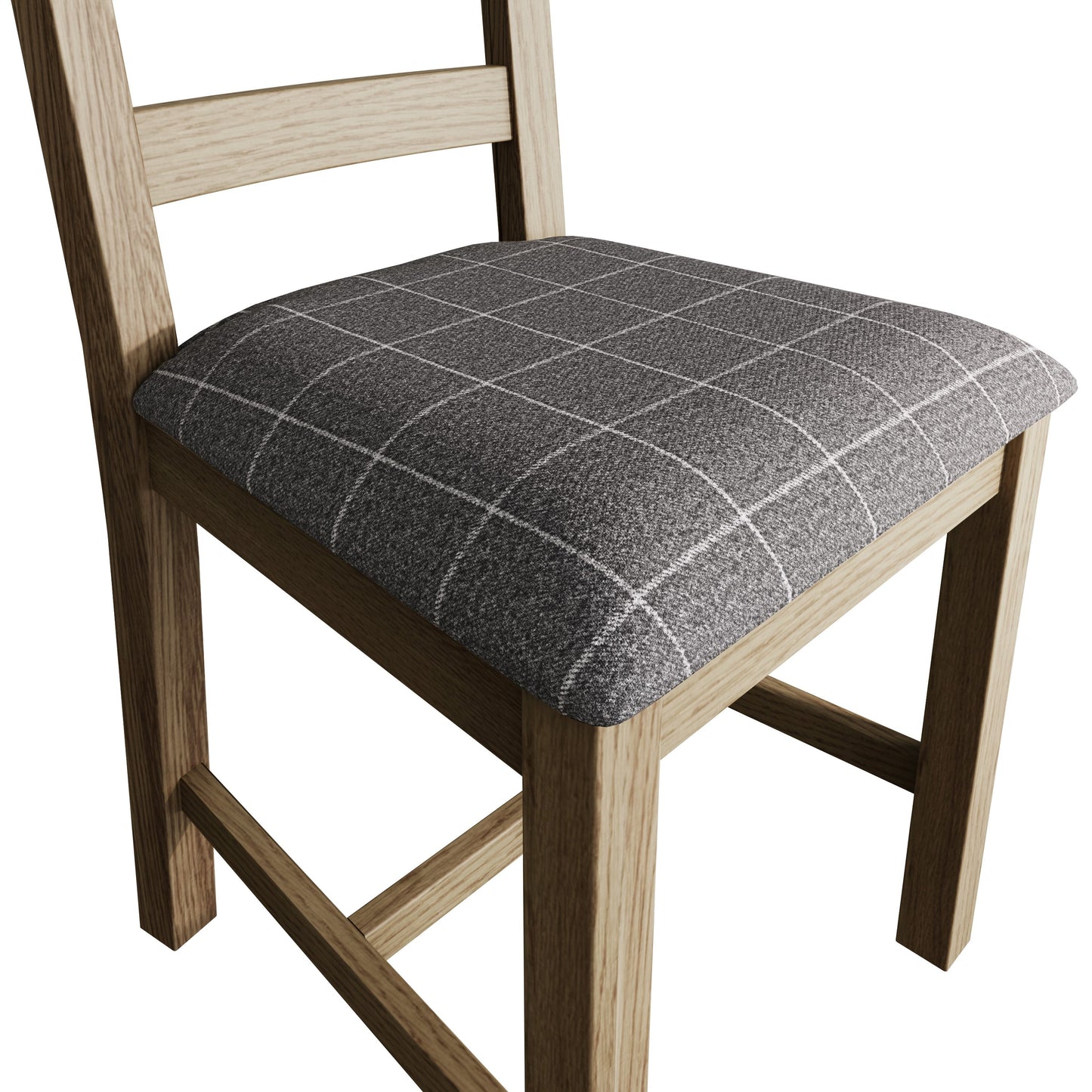 Horner Slat Back Fabric Seat Dining Chair