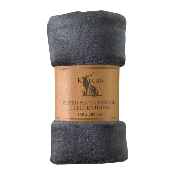 Rolled Flannel Fleece Throw