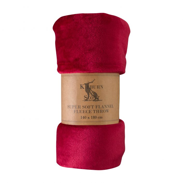 Rolled Flannel Fleece Throw