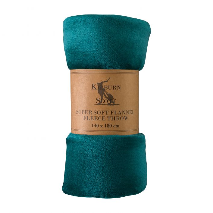 Rolled Flannel Fleece Throw