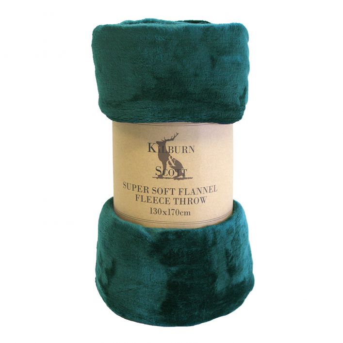 Rolled Flannel Fleece Throw