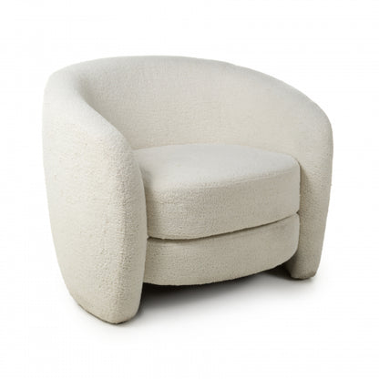 Petra Boucle Vanilla White Tub Chair