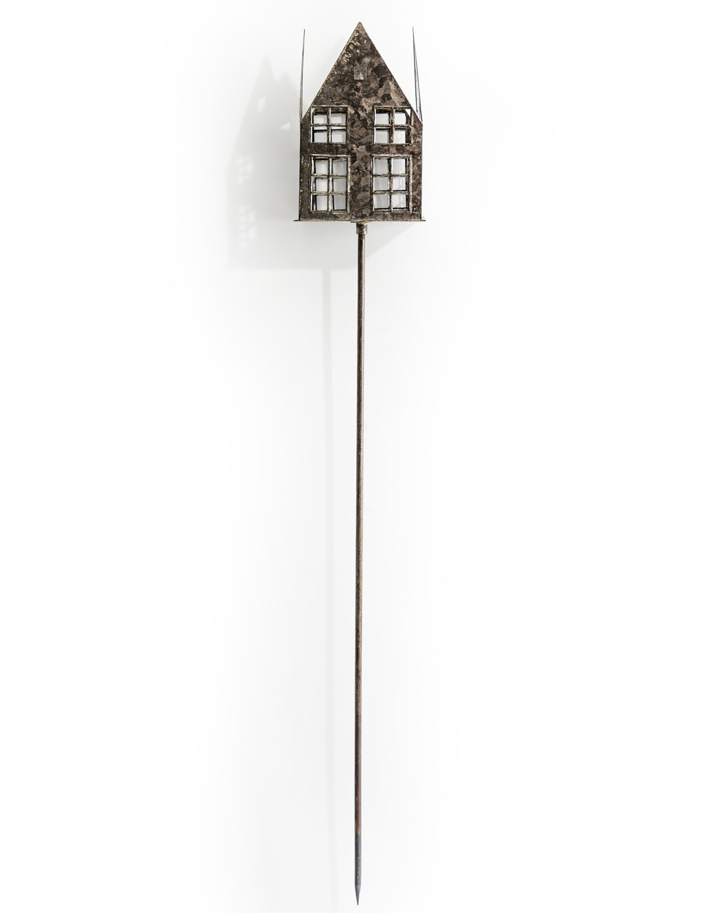 Rustic Metal House Garden Light Holder