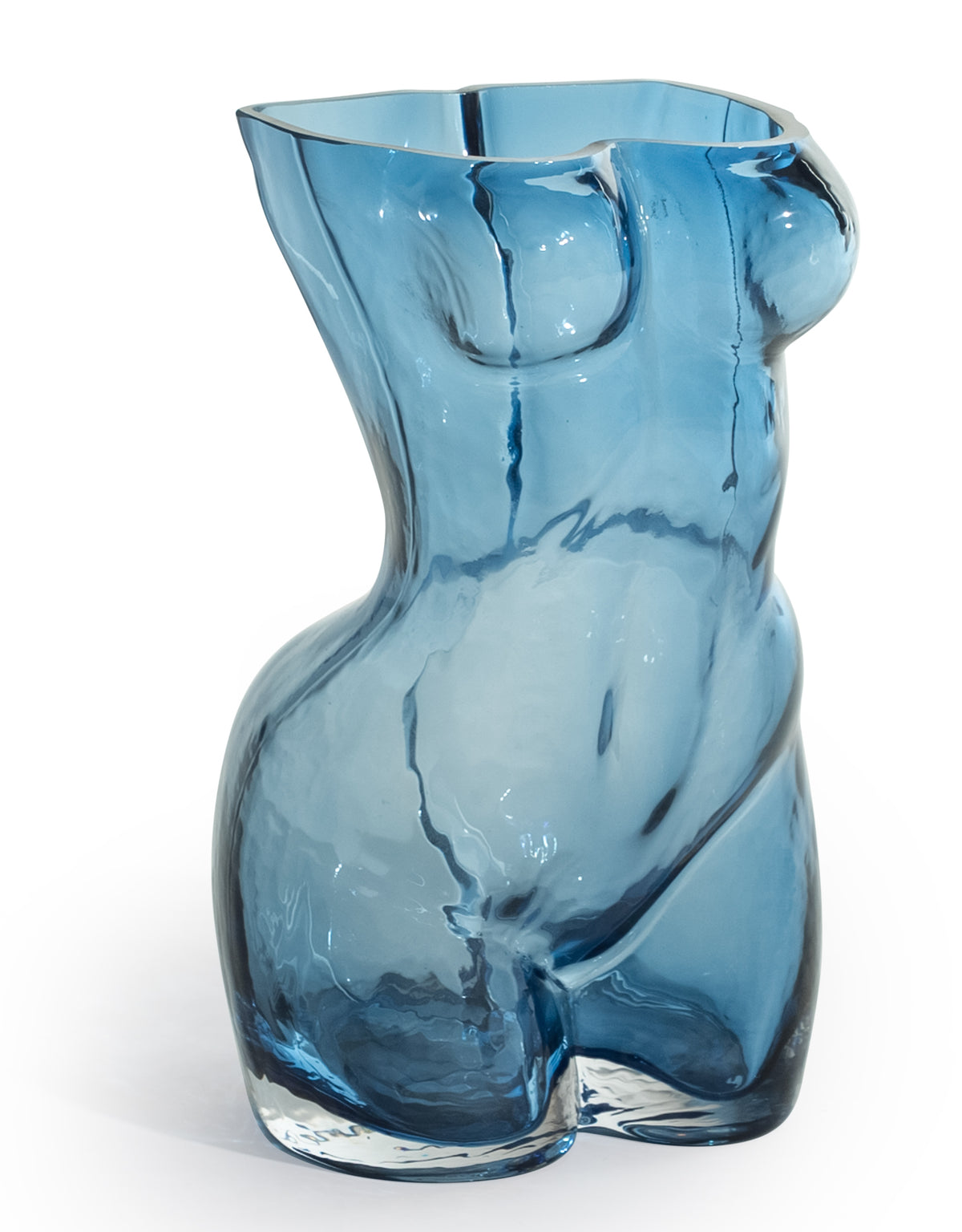 Large Blue Female Body Glass Vase