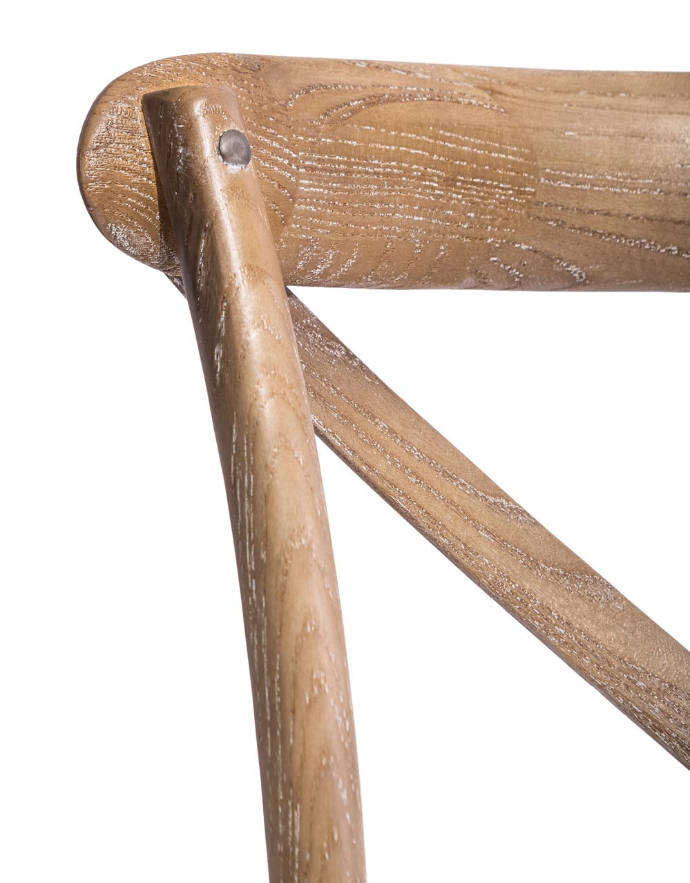 Reclaimed Dark Elm Cross-Back Dining Chair