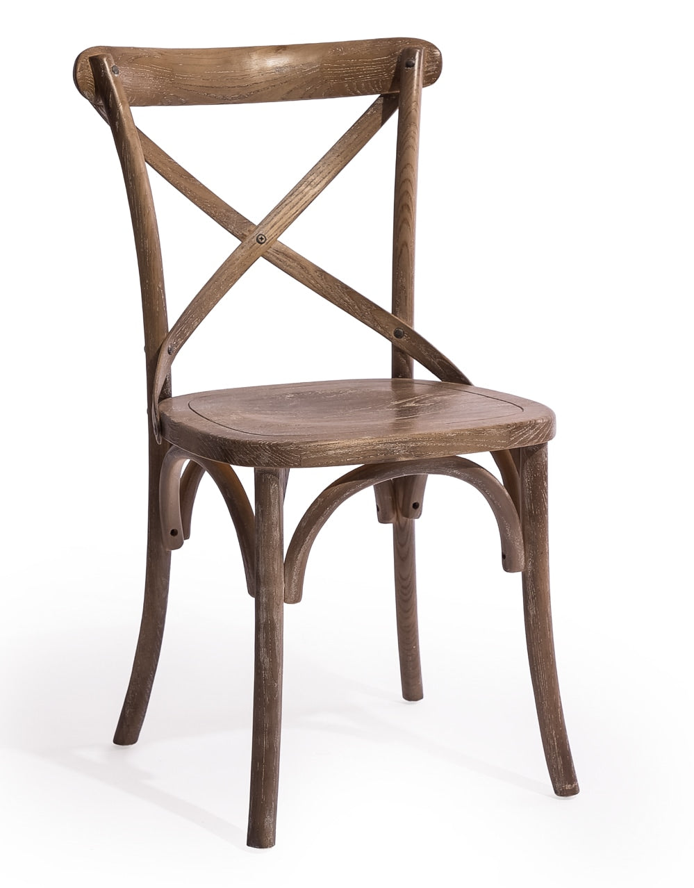 Reclaimed Dark Elm Cross-Back Dining Chair