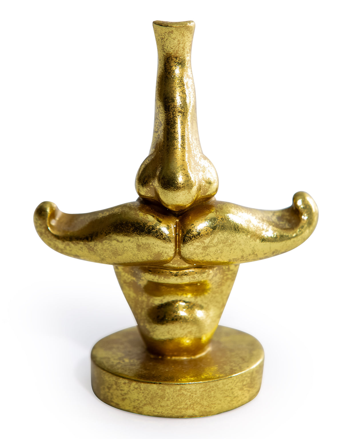 Antique Gold Moustache Glasses Holder