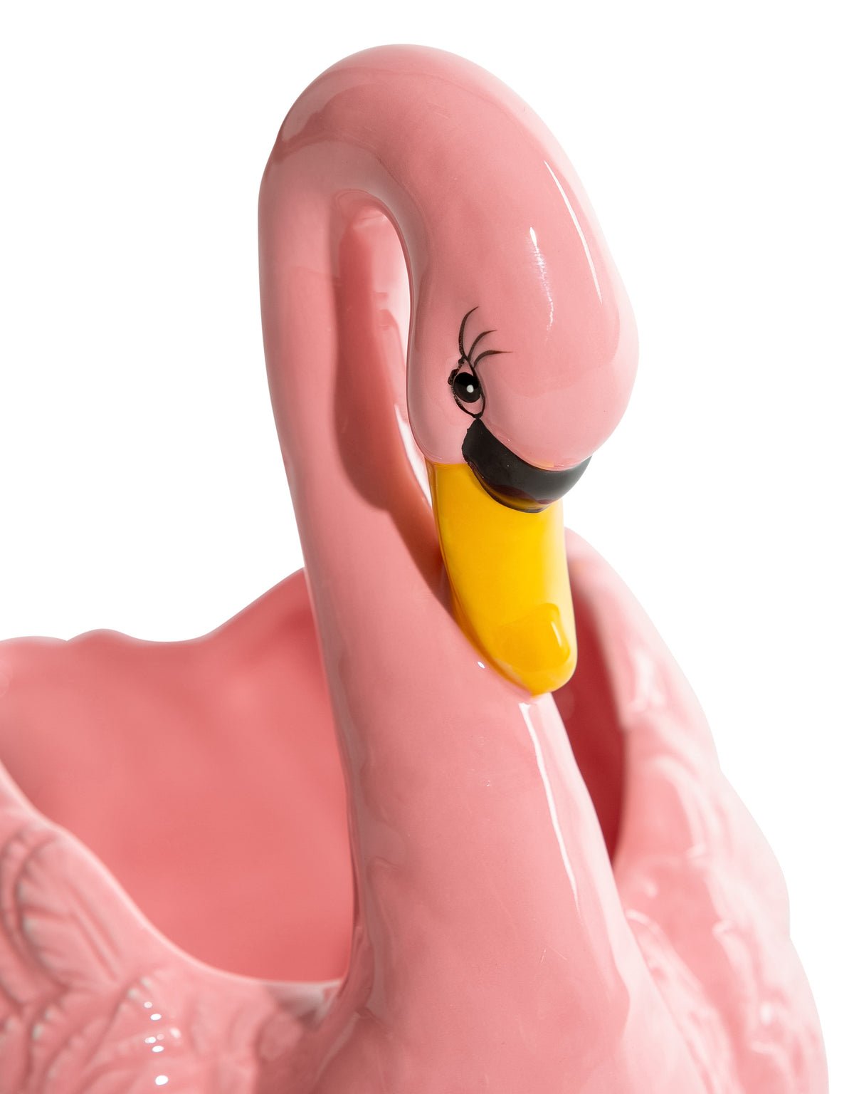 Pink Swan Ceramic Planter / Storage Bowl
