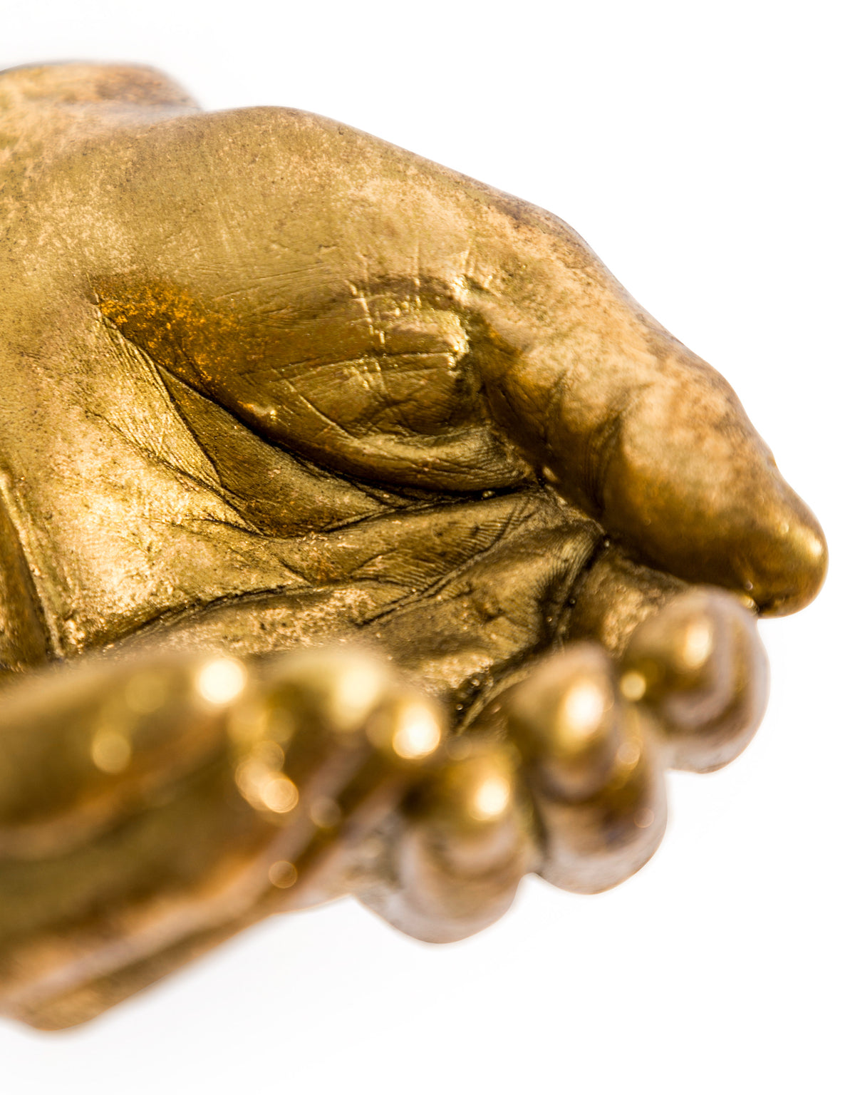 Wall Mounted Antique Gold Hands Storage Bowl