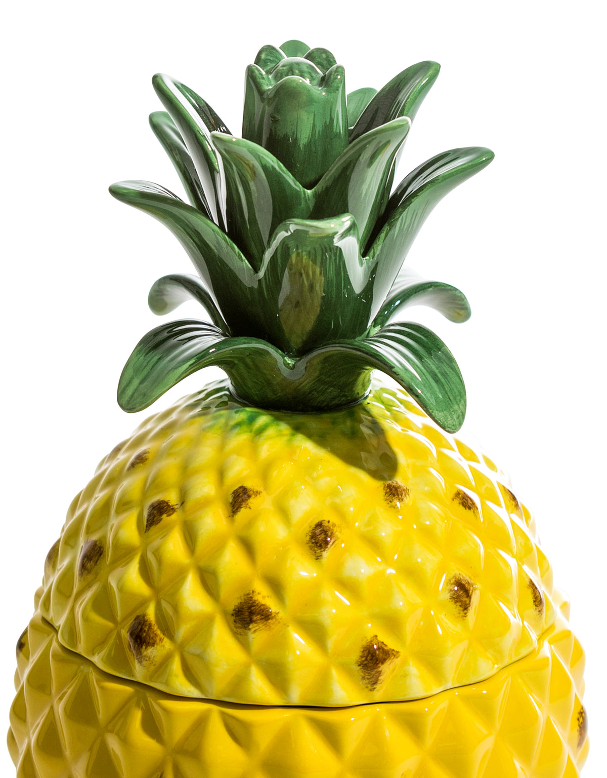 Large Ceramic Pineapple Jar / Storage Bowl