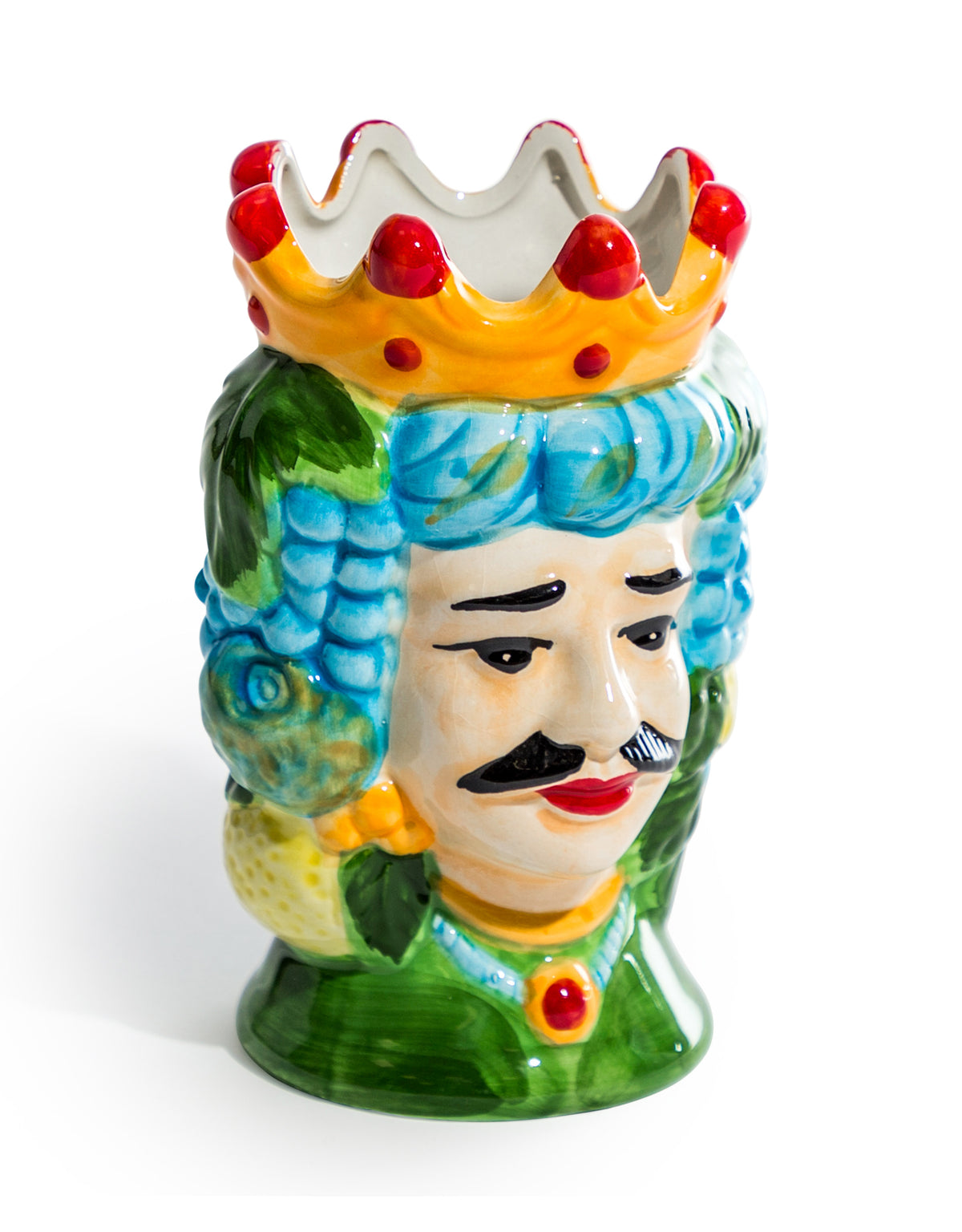 Sicilian King Moor Head Ceramic Storage Pot