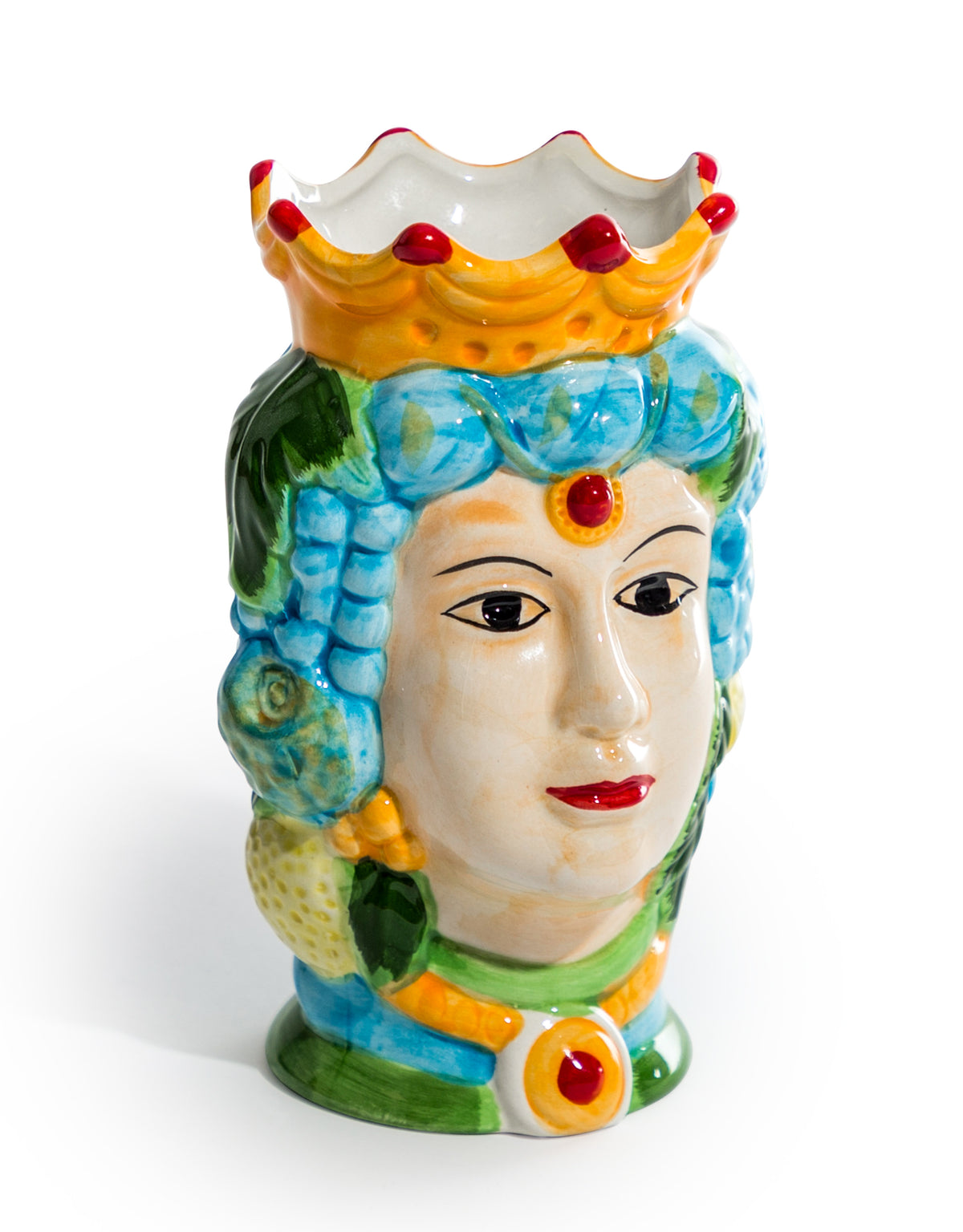 Sicilian Queen Moor Head Ceramic Storage Pot