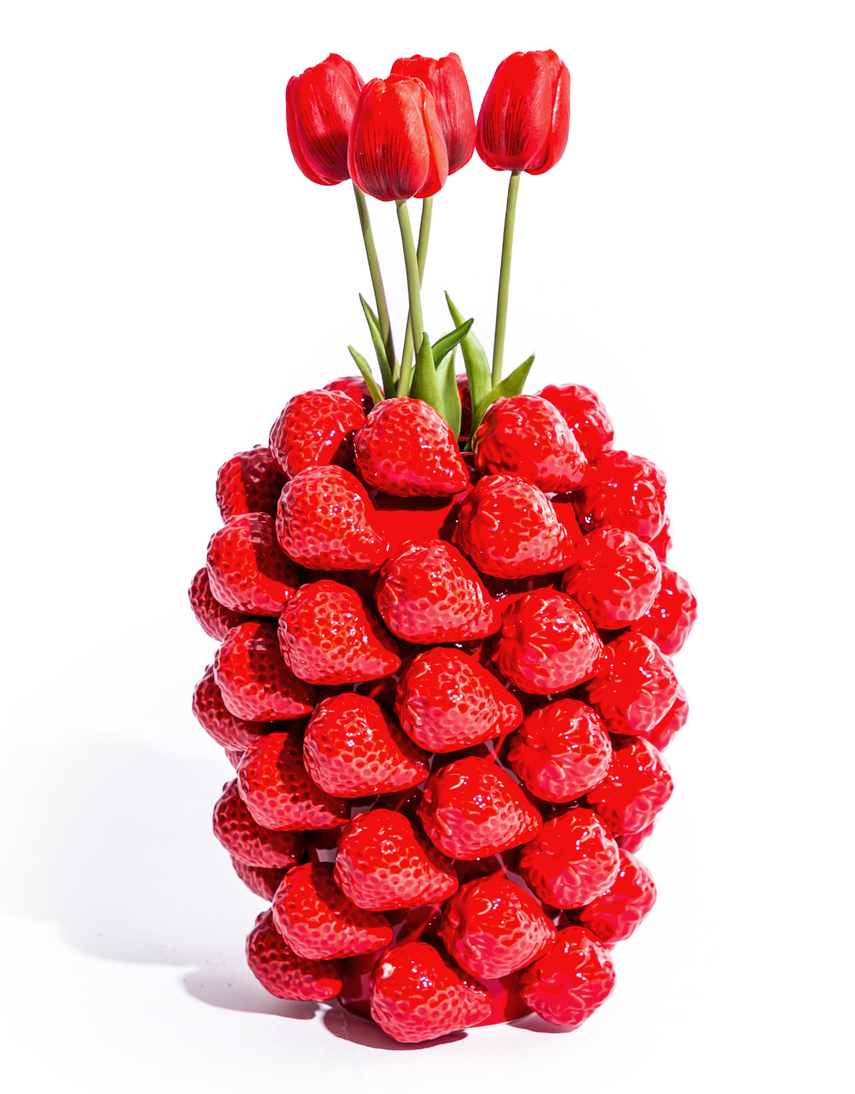Ceramic Extra Large Multi Strawberry Vase