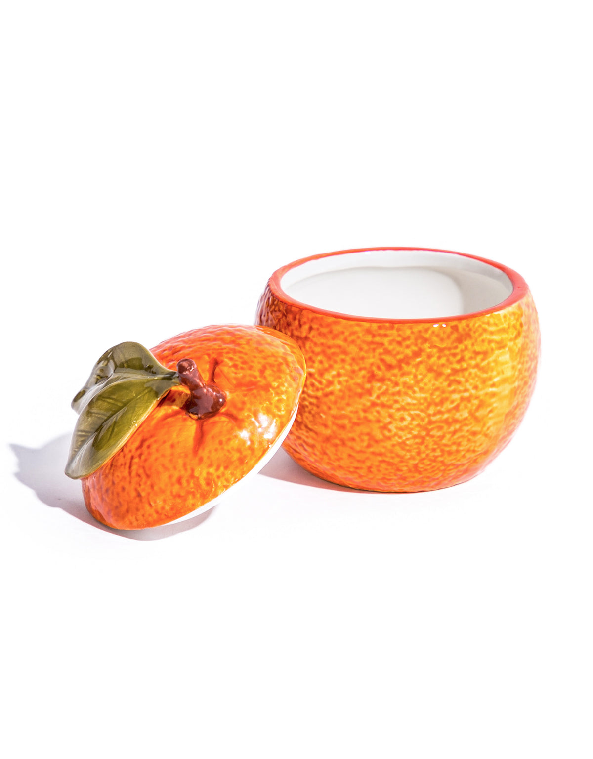 Ceramic Orange Storage Jar