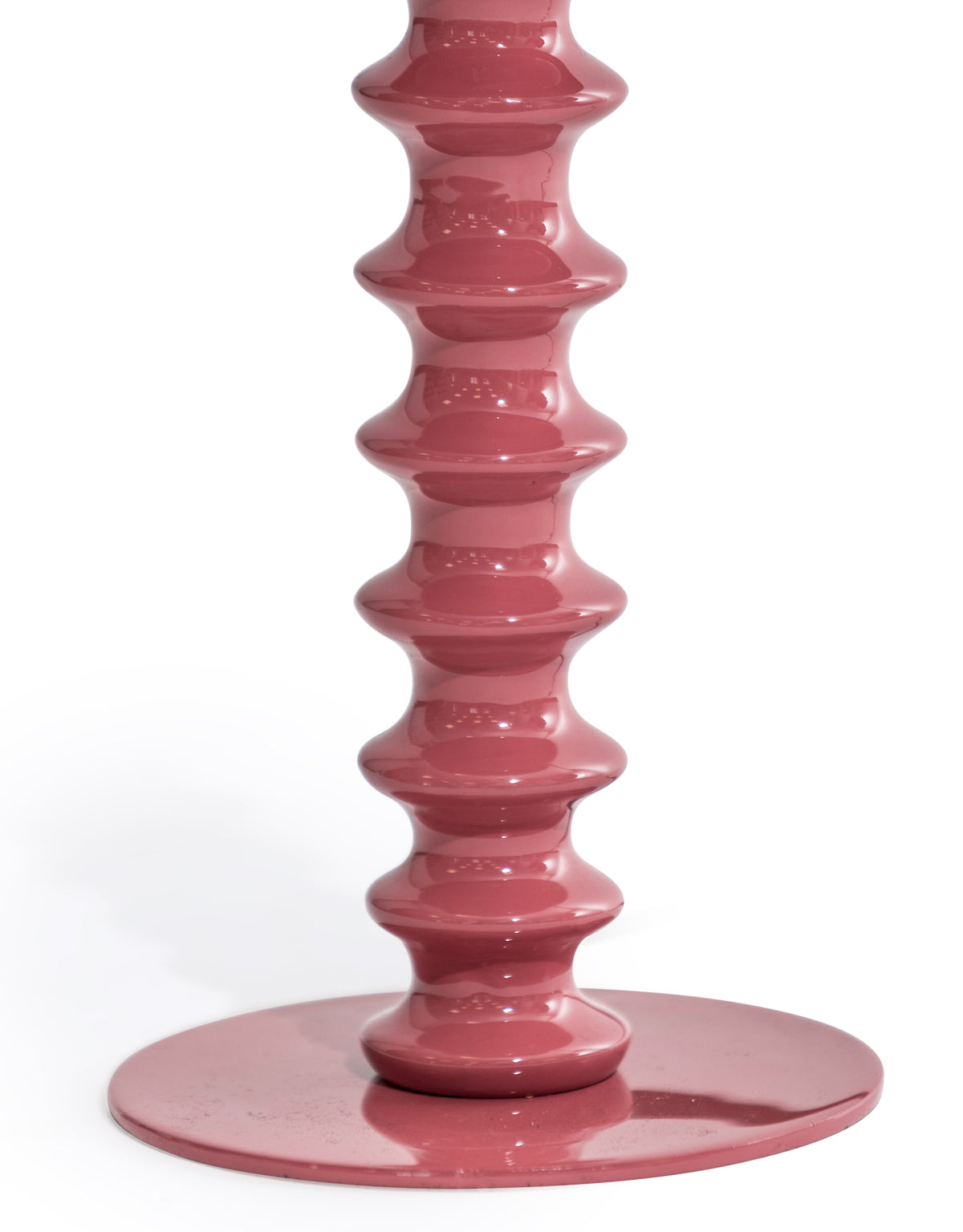 Terracotta Pink Large Ribbed Table Lamp