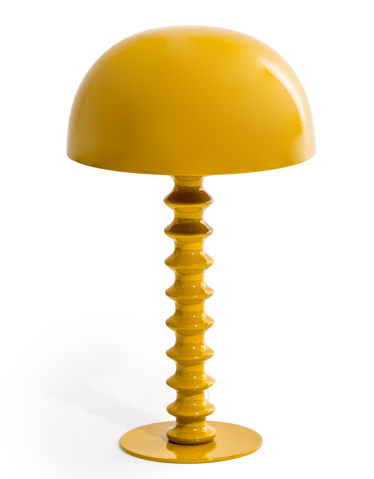 Mustard Yellow Large Ribbed Table Lamp