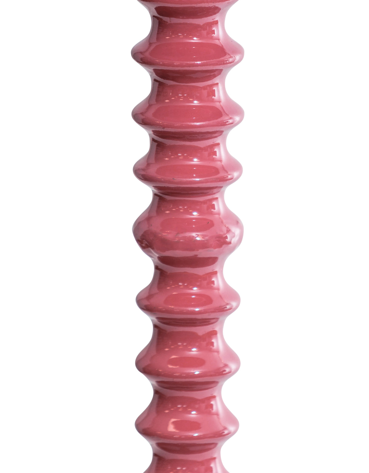 Terracotta Pink Ribbed Floor Lamp