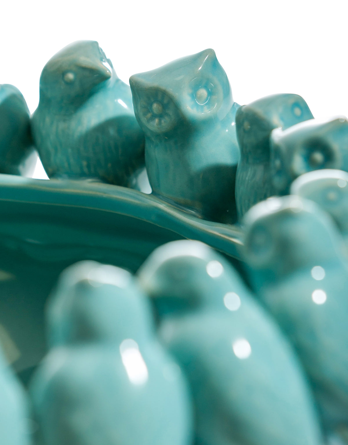 Blue Ceramic Flock of Birds Bowl