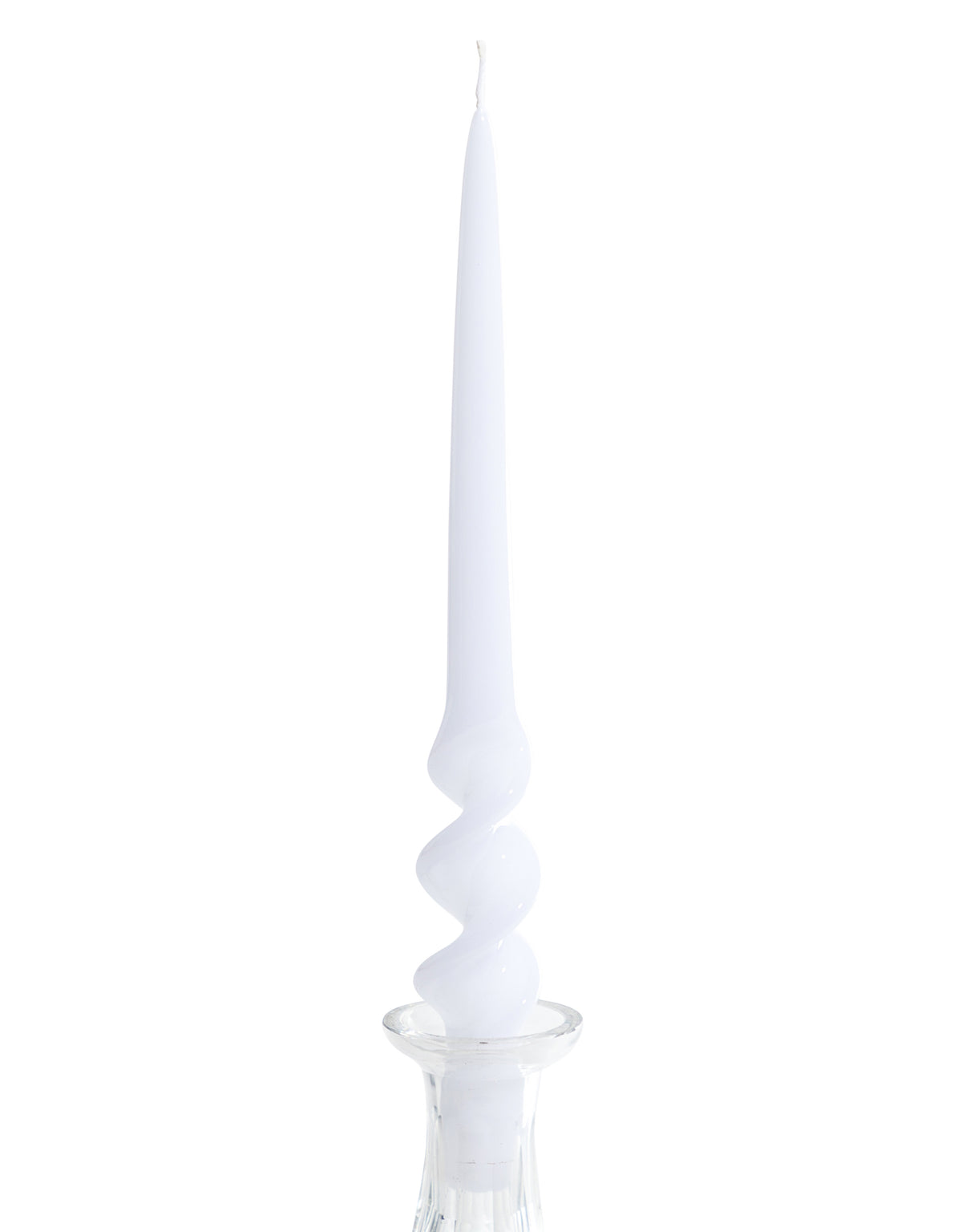 White 29cm Hand Turned Taper Candle