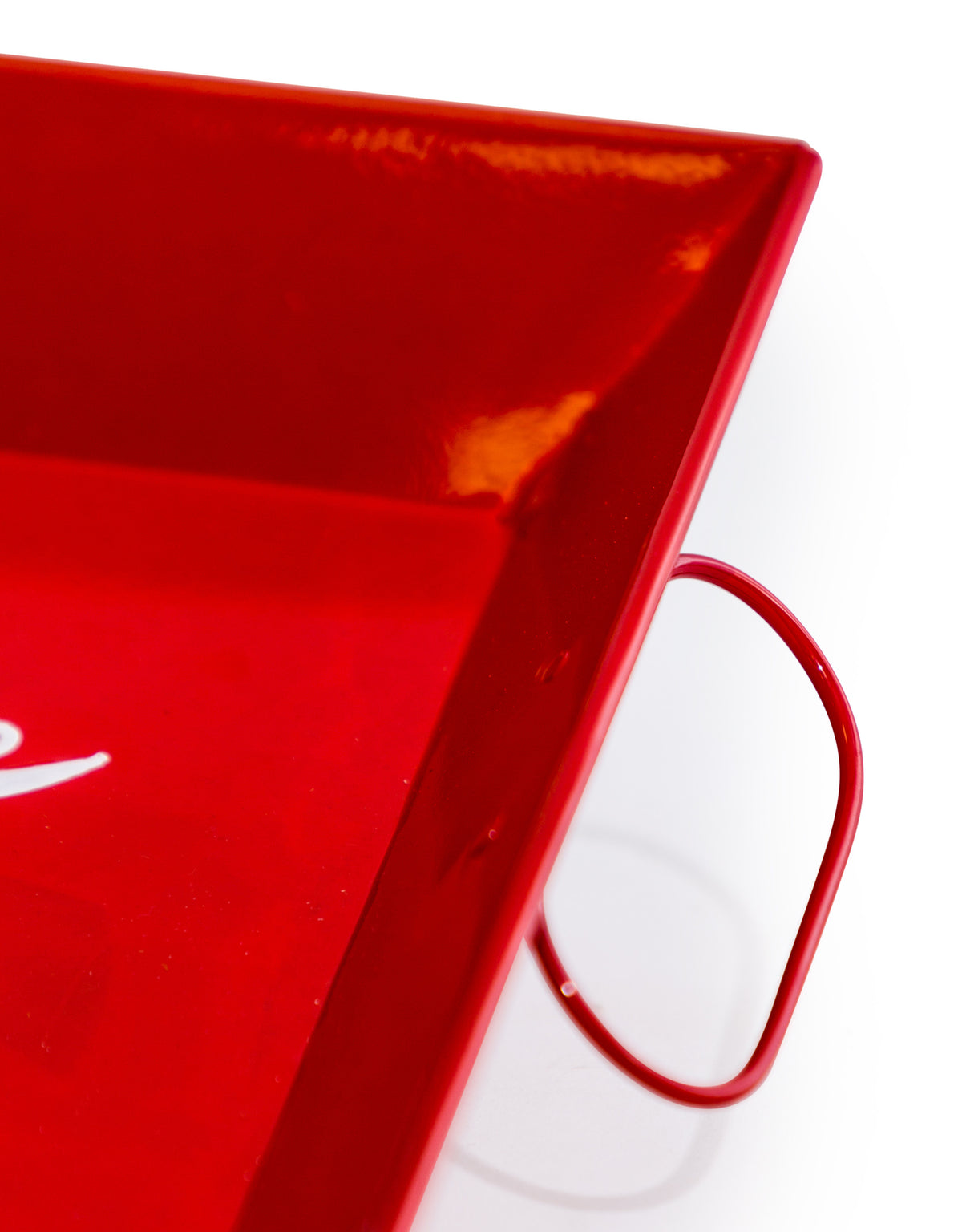 Antiqued Metal Red Cola Serving Tray