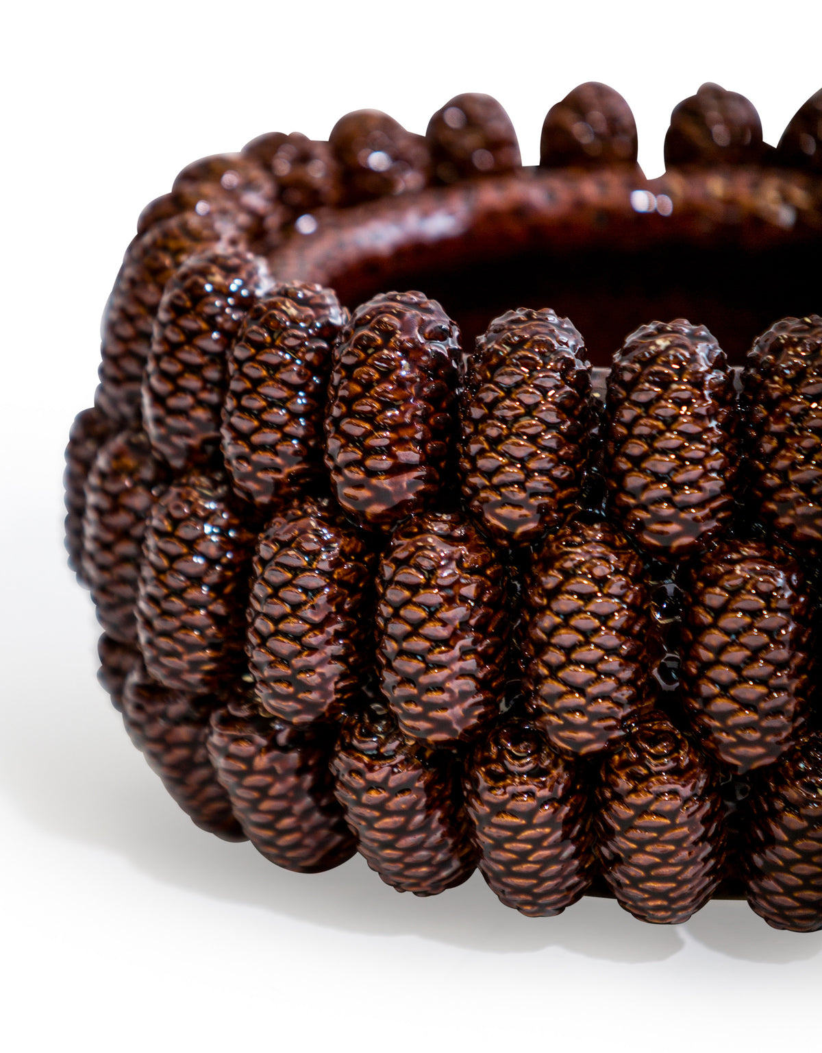 Large Ceramic Pine Cone Bowl