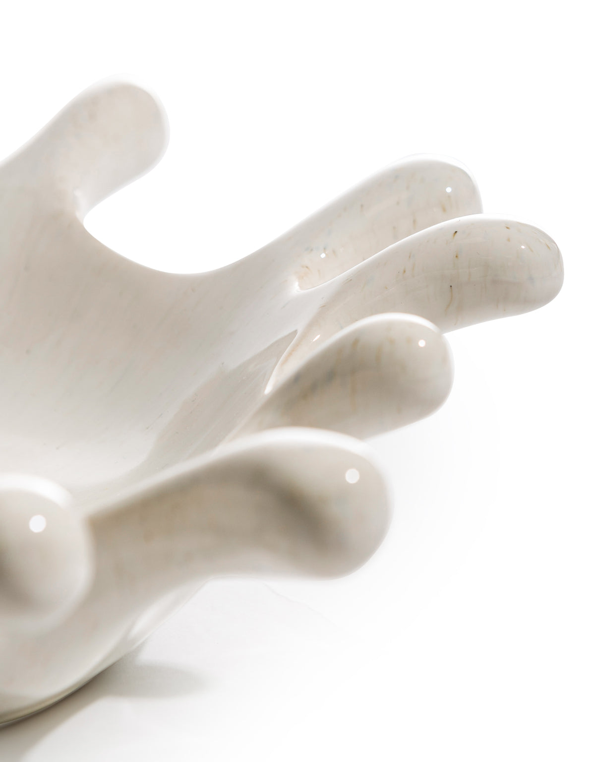 Large White Ceramic Splash Bowl