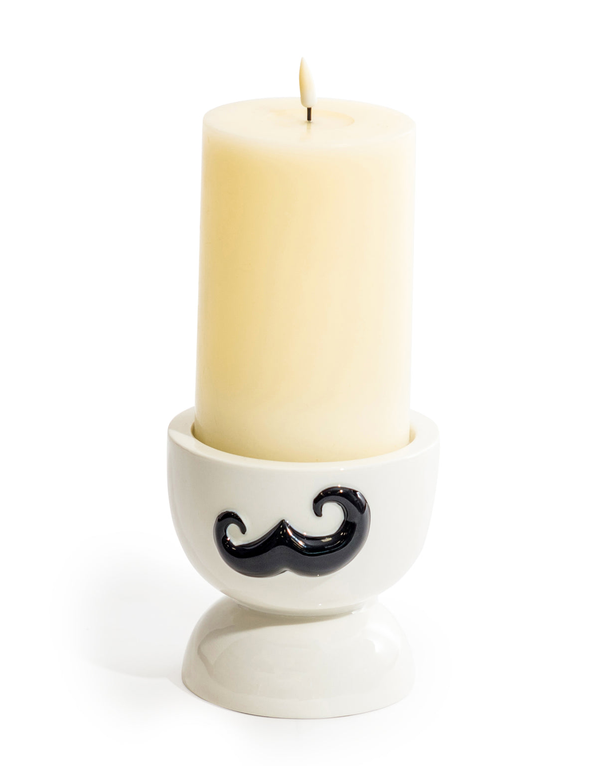 Ceramic Moustache Candle Holder