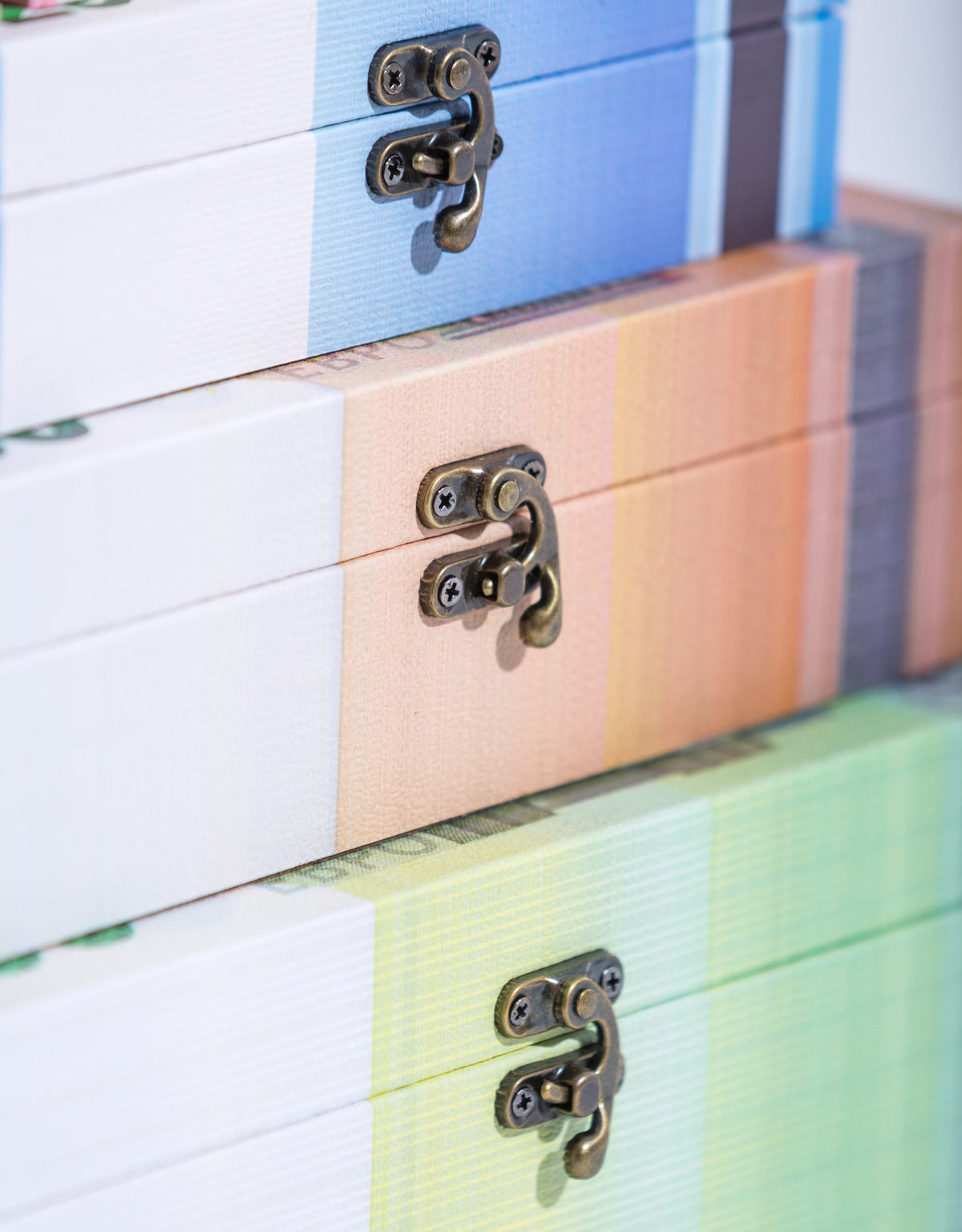 Set of 4 Euro Cash Notes Storage Boxes