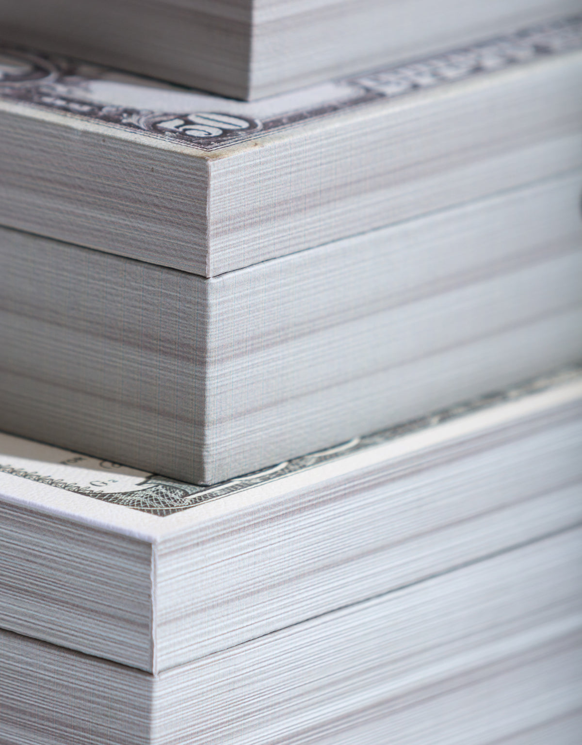 Set of 4 Dollar Cash Notes Storage Boxes