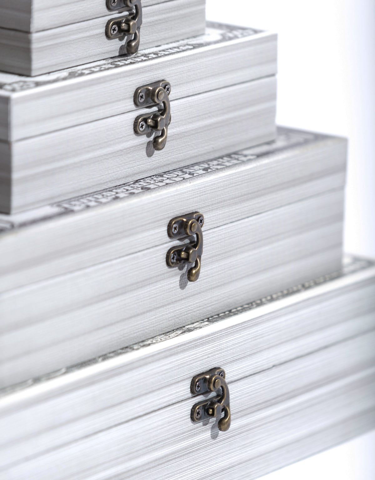 Set of 4 Dollar Cash Notes Storage Boxes
