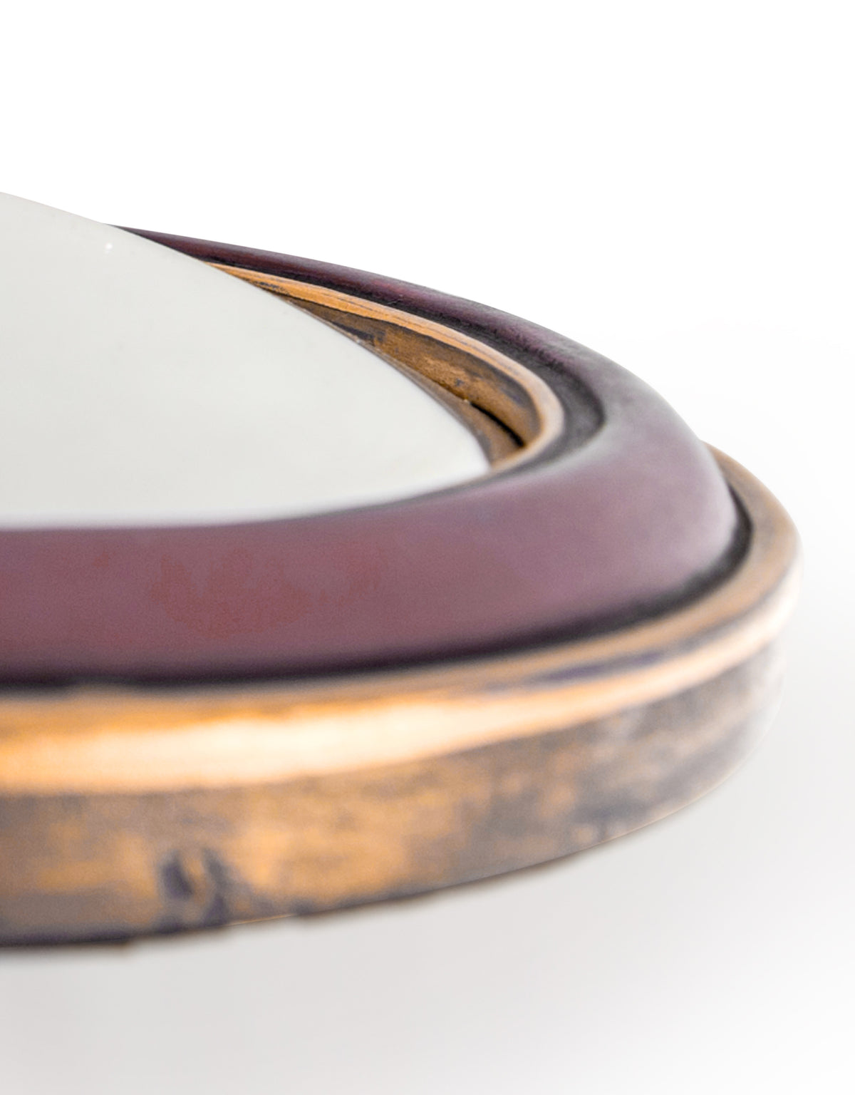 Set of 12 Assorted Antique Red/Pink/Gold Framed Convex Mirrors