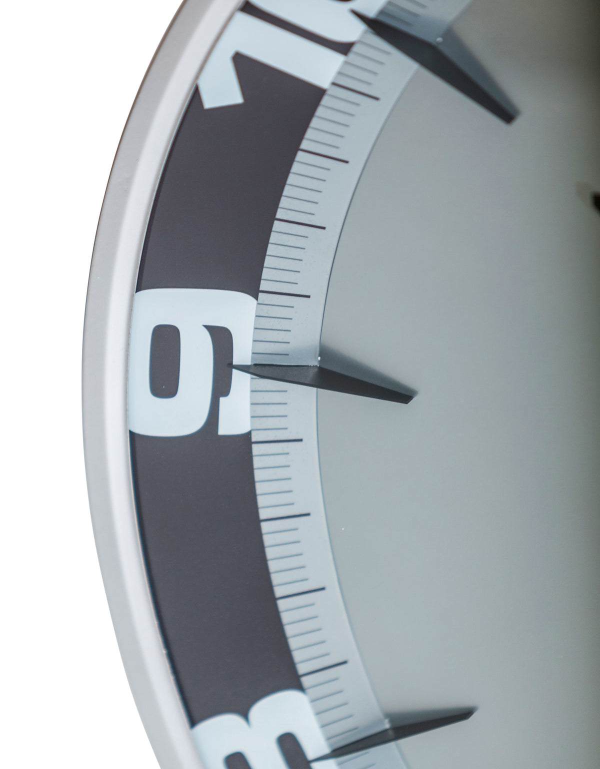 Large Brushed Steel "Watch-Style" Wall Clock