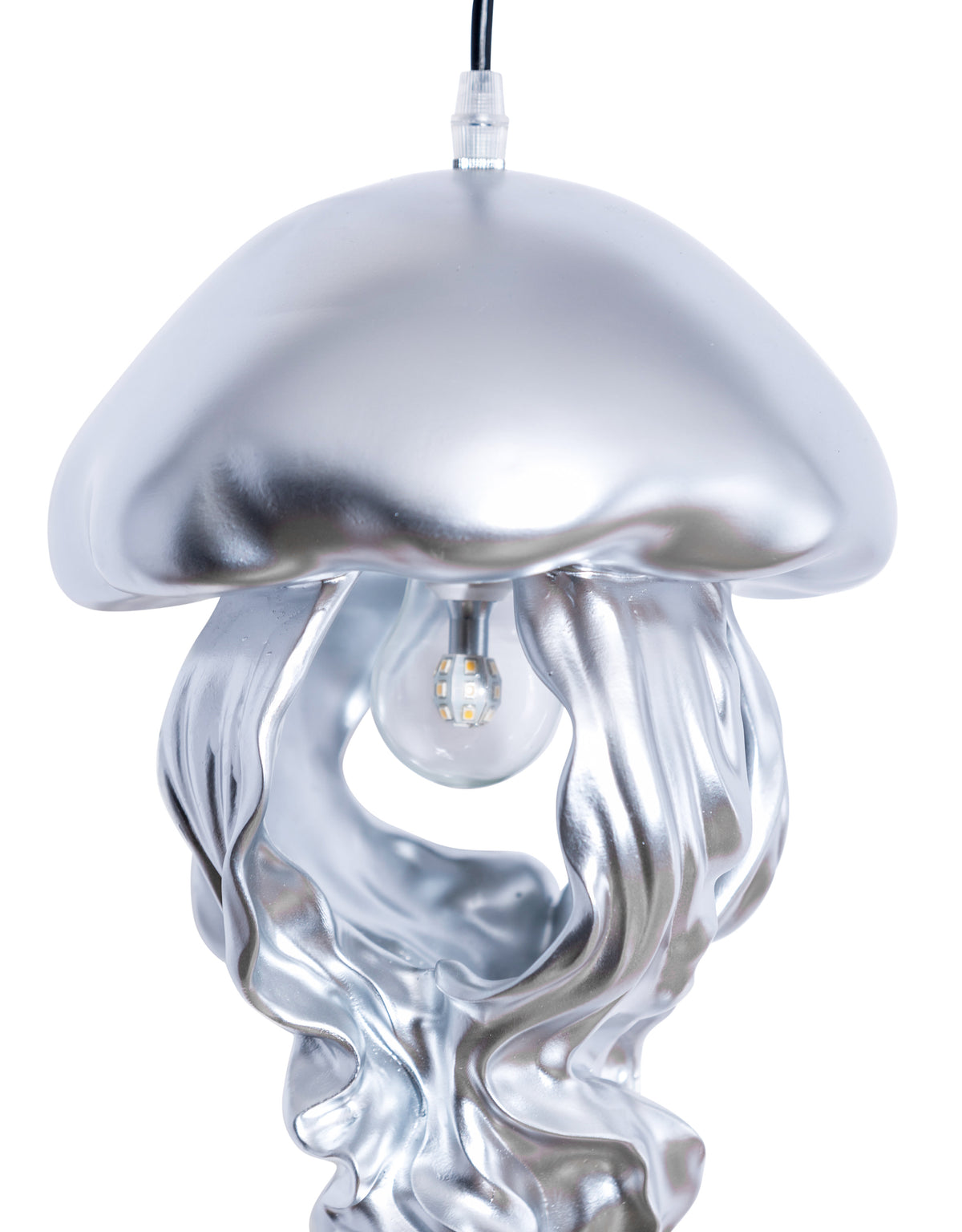 Silver Jellyfish Ceiling Pendant
