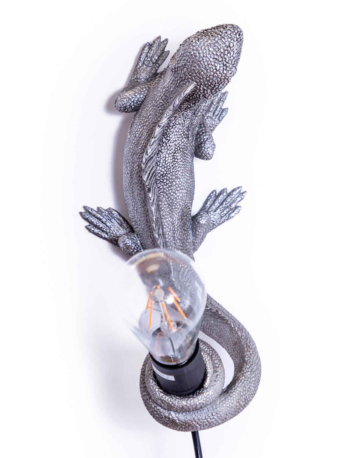 Silver Iguana Lamp
