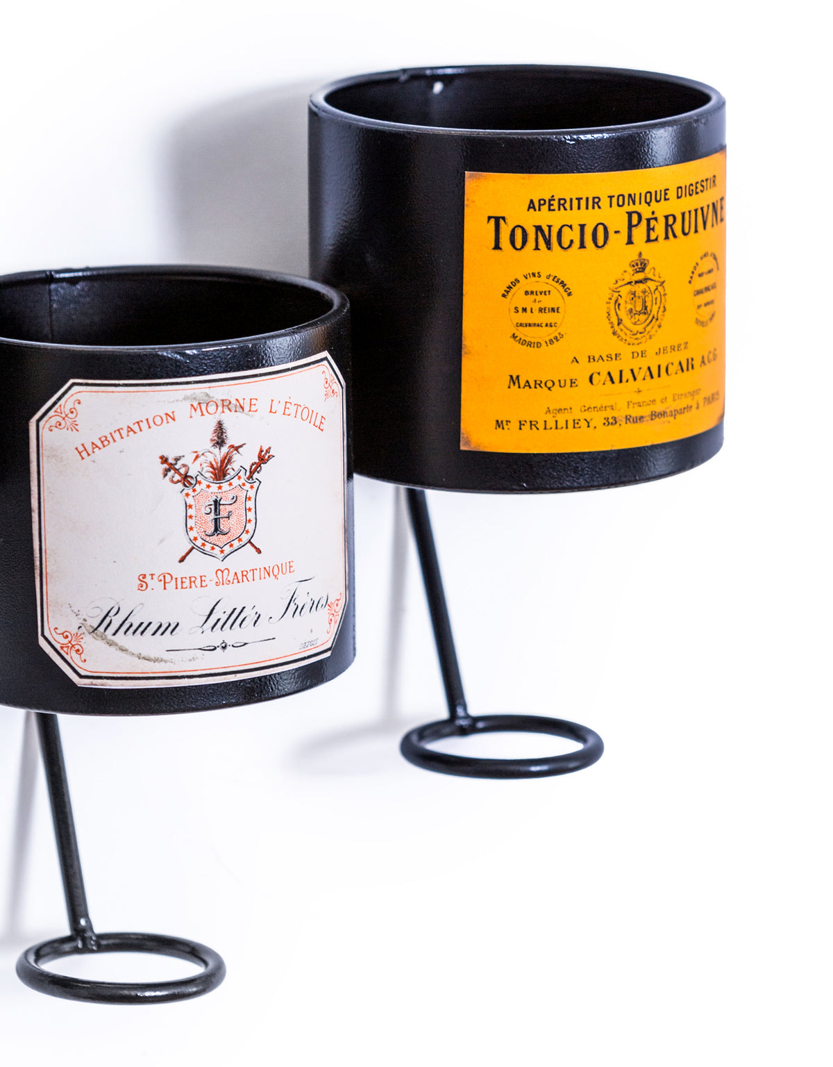 Vintage French Wall-Mounted Wine Bottle Holder