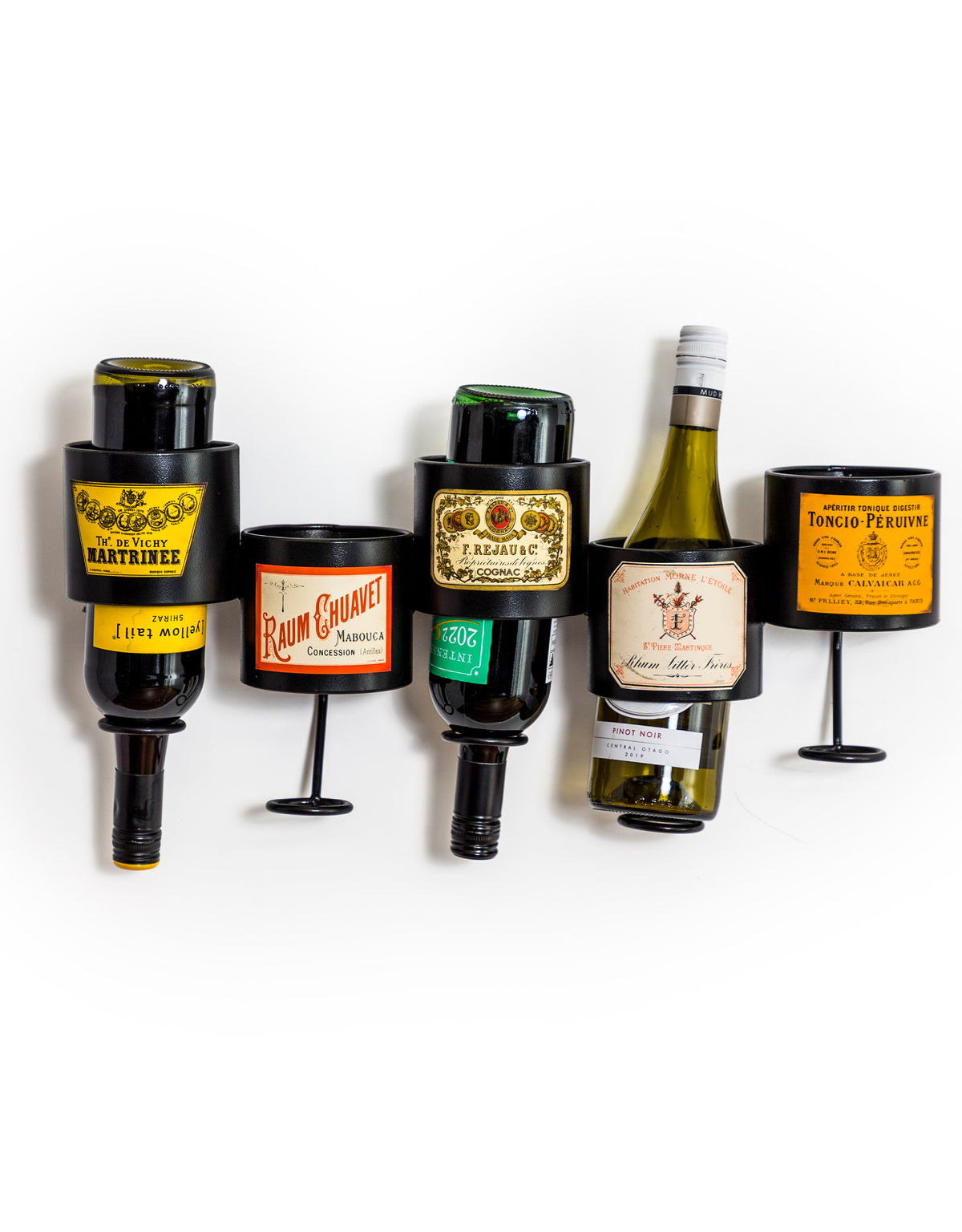 Vintage French Wall-Mounted Wine Bottle Holder