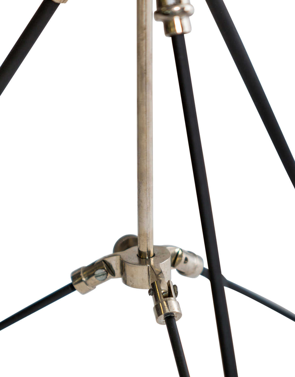 Black and Nickel Large Tripod Table Lamp