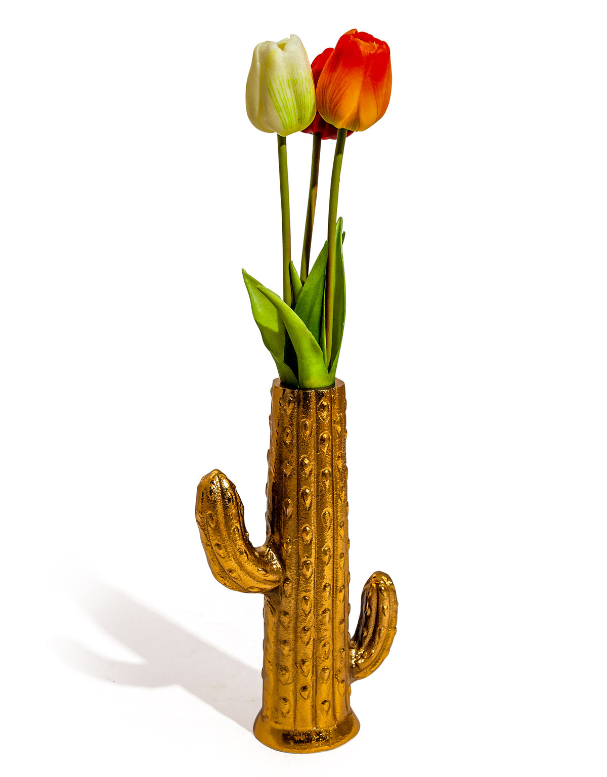 Aluminium Gold Cactus Stem Vase