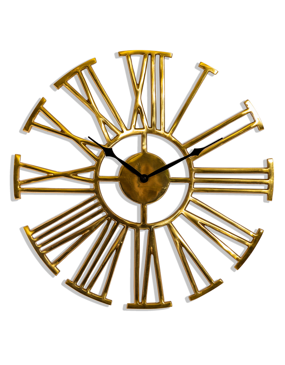 Antique Brass Numerals Clock