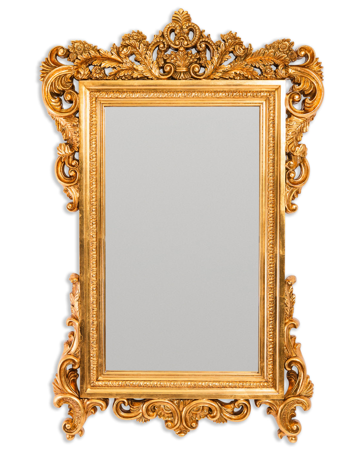 Gold Baroque Floral Mirror